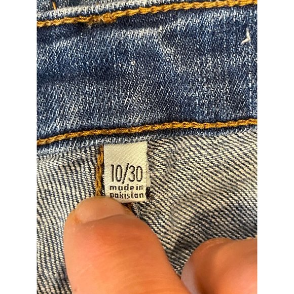 Womens Jeans High Waist Straight Leg Stretch High Rise Cotton Blue Size 10/30 - Picture 8 of 11